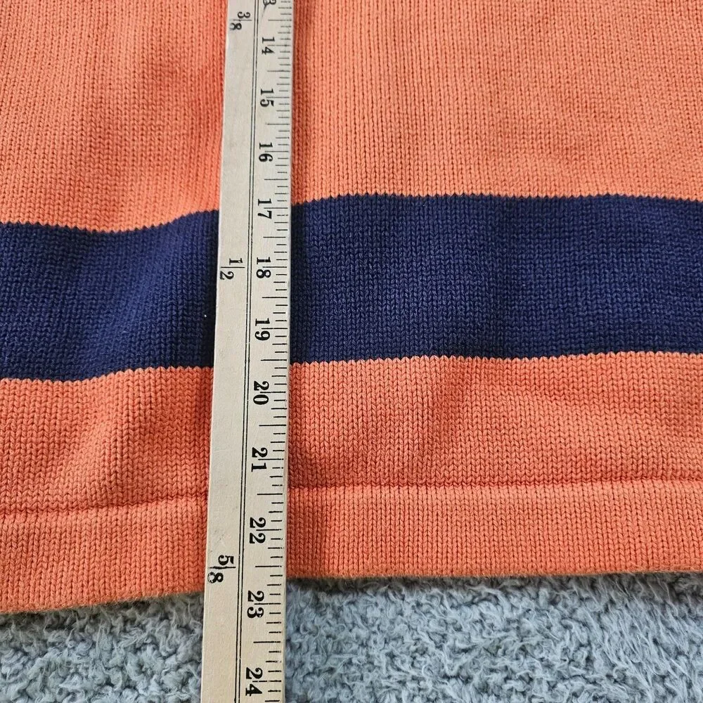 Vintage Polo Ralph Lauren Sweater Youth XL Orange V Neck Pullover Japan Y2K 90s